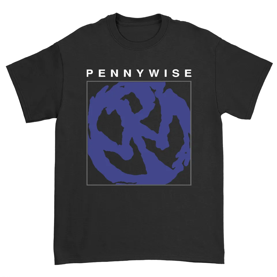 pennywise-blue-logo-t-shirt-schwarz-baumwolle-punk image 1