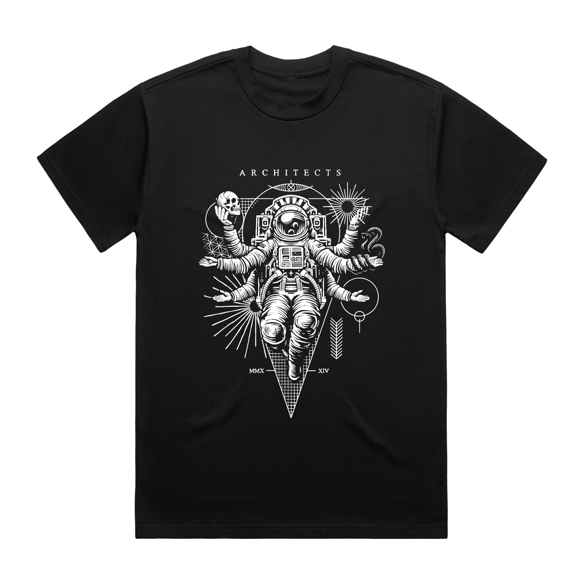 architects-apparel-astronaut-t-shirt-schwarz-baumwolle-regular-fit image 1