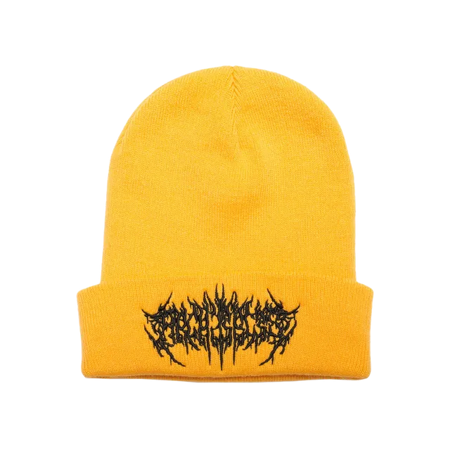 architects-metal-logo-beanie-gelb-stickerei-unisex image 1