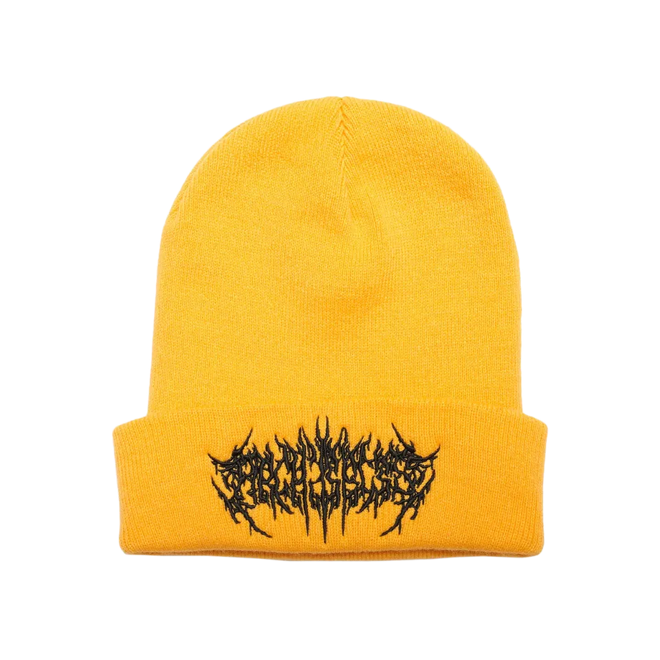 architects-metal-logo-beanie-gelb-stickerei-unisex image 1