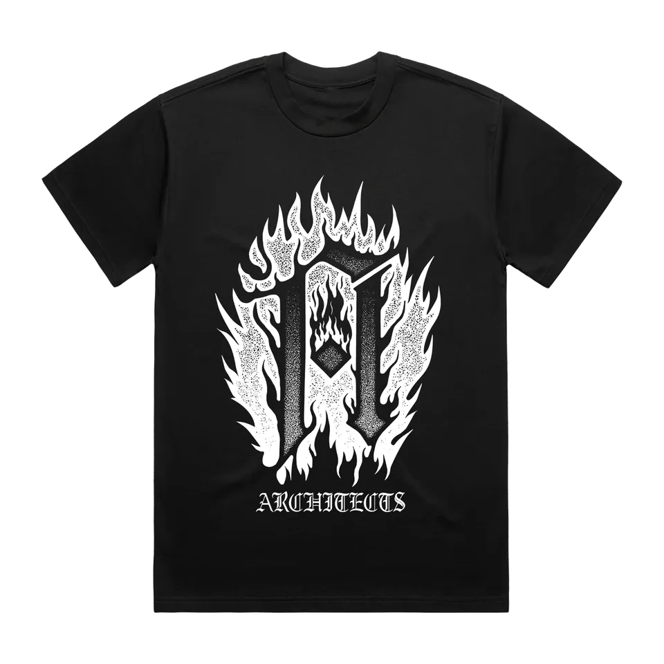 architects-flaming-a-2025-eu-tour-t-shirt-schwarz image 1