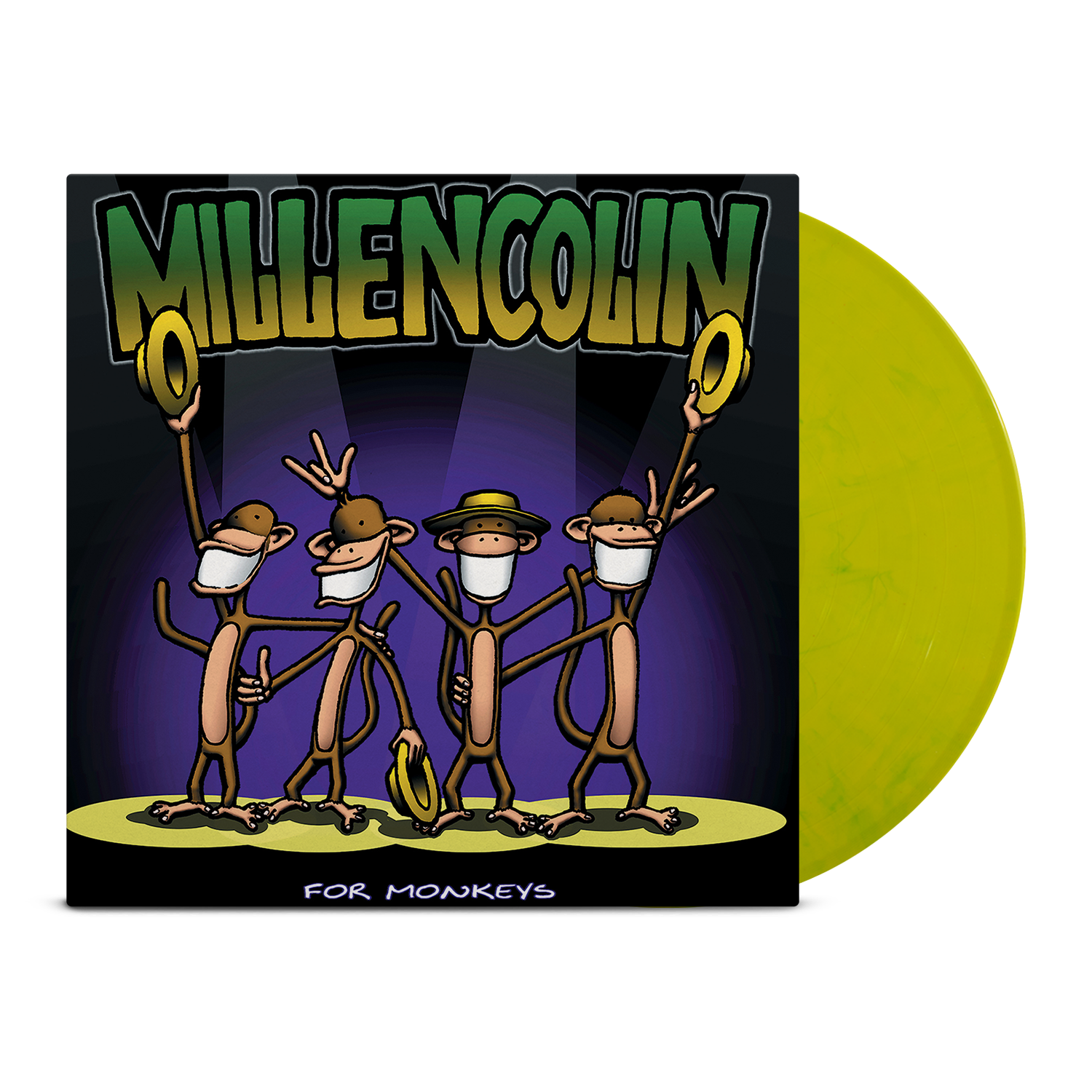 millencolin-for-monkeys-lp-psychedelic-green-vinyl image 1