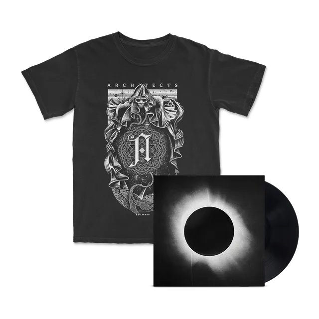 architects-all-our-gods-lp-reaper-t-shirt-bundle-black image 1