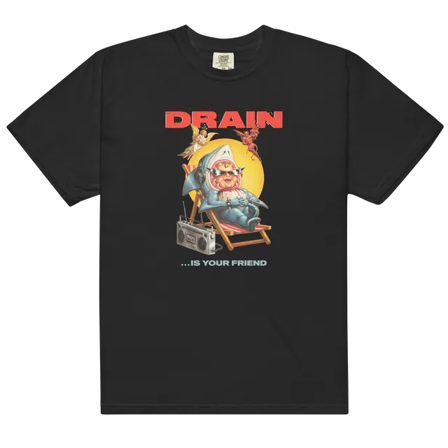 drain-is-your-friend-t-shirt-schwarz-baumwolle image 1