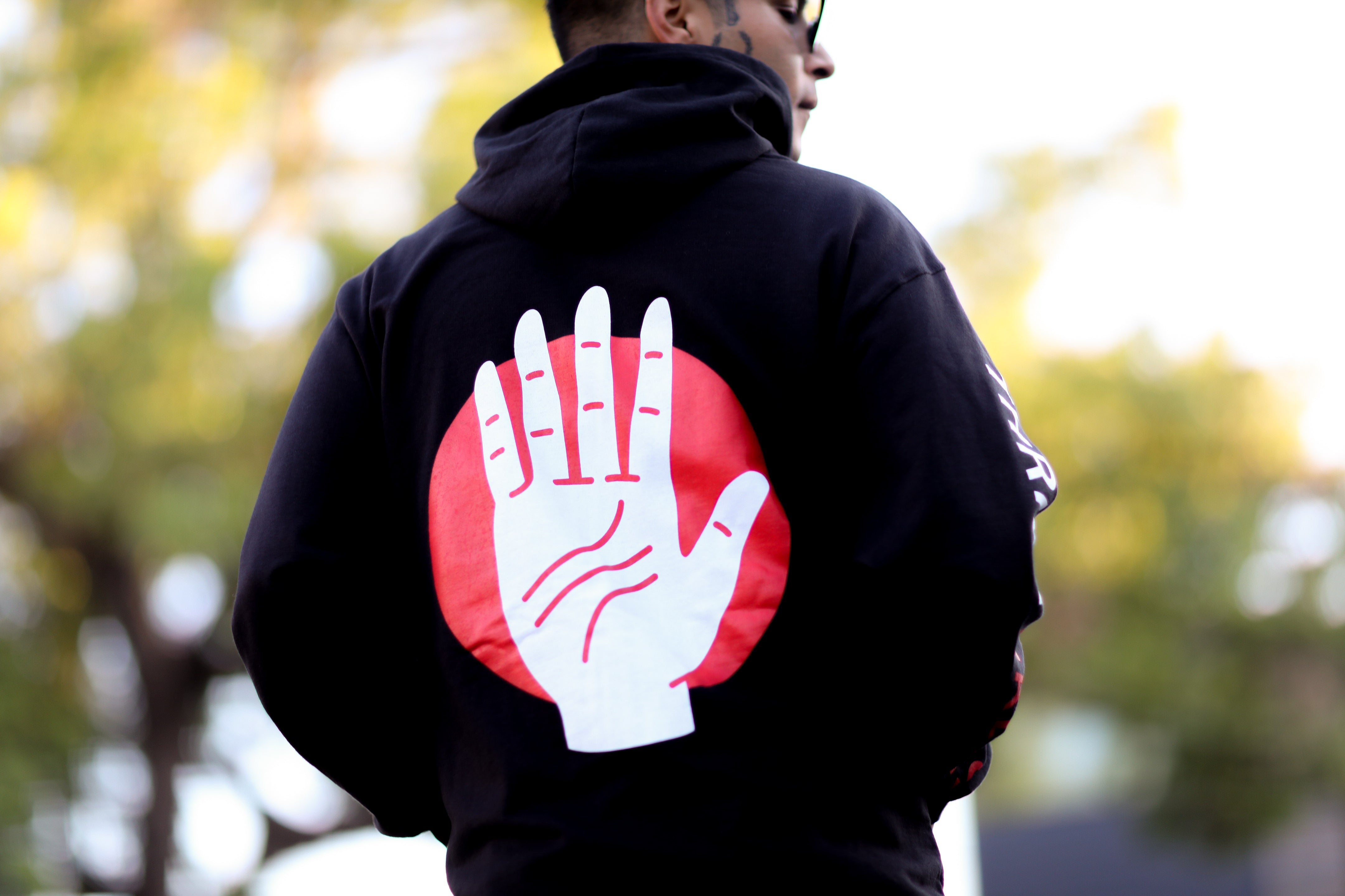 thrice-palms-zip-up-hoodie-kapuzenjacke-schwarz image 3