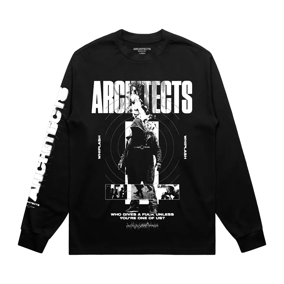 architects-whiplash-flame-longsleeve-schwarz-baumwolle image 1