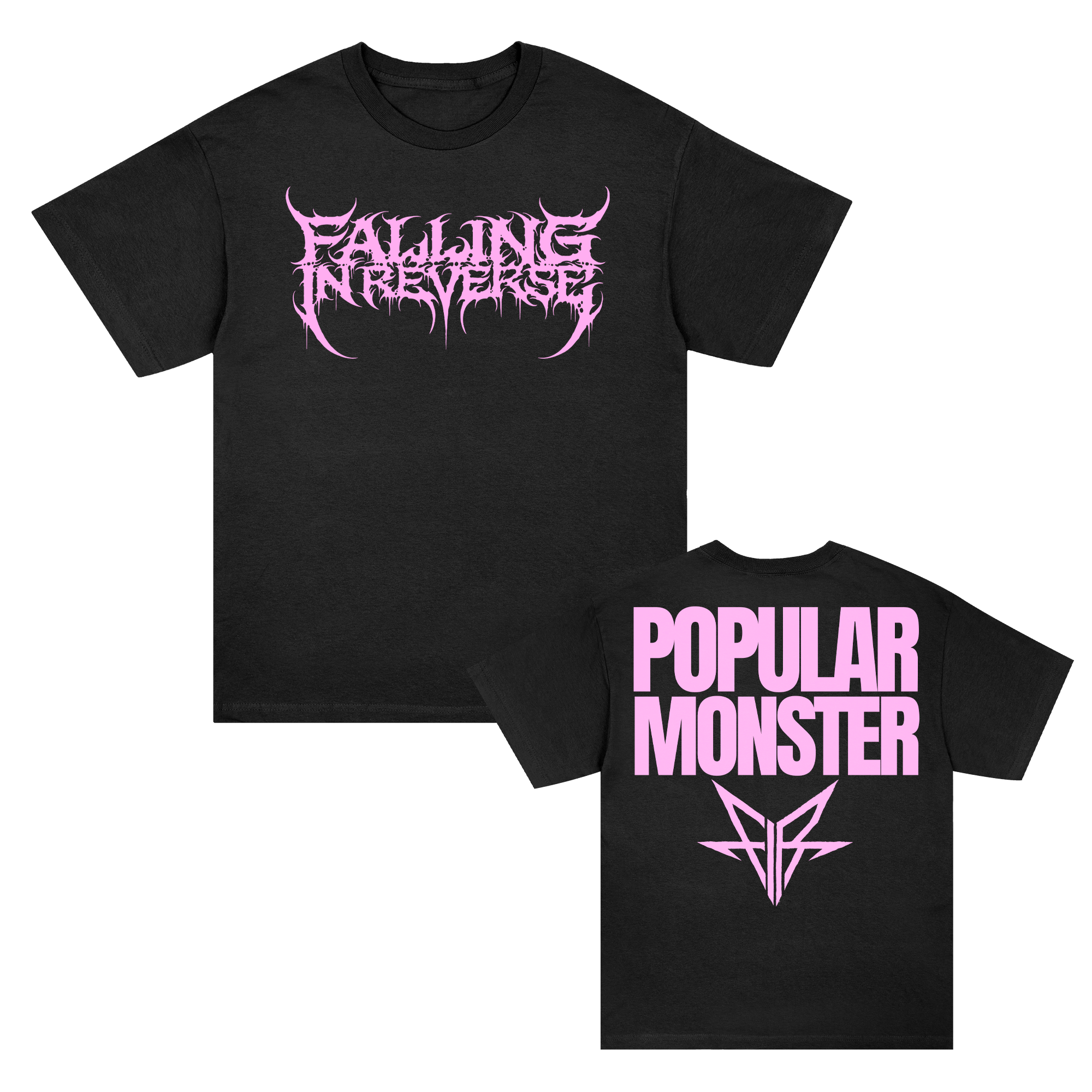 falling-in-reverse-popular-monster-text-tee-shirt-schwarz image 1