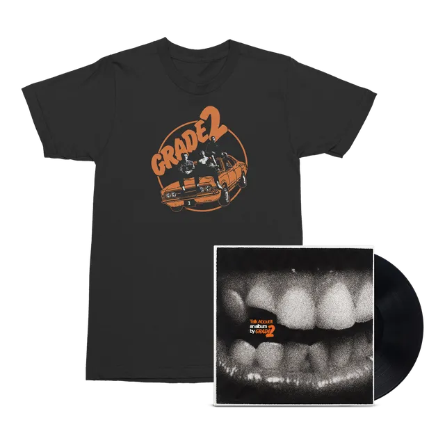 grade-2-talk-about-it-lp-schwarz-car-t-shirt-bundle image 1