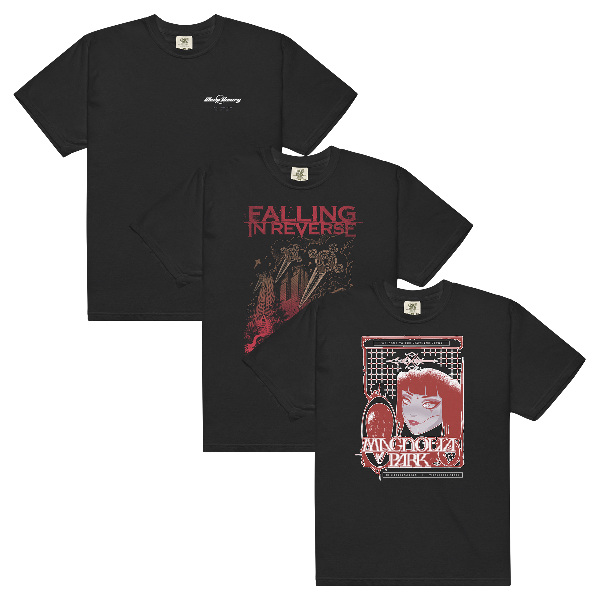 sleep-theory-falling-in-reverse-magnolia-park-t-shirt-bundle-schwarz image 1