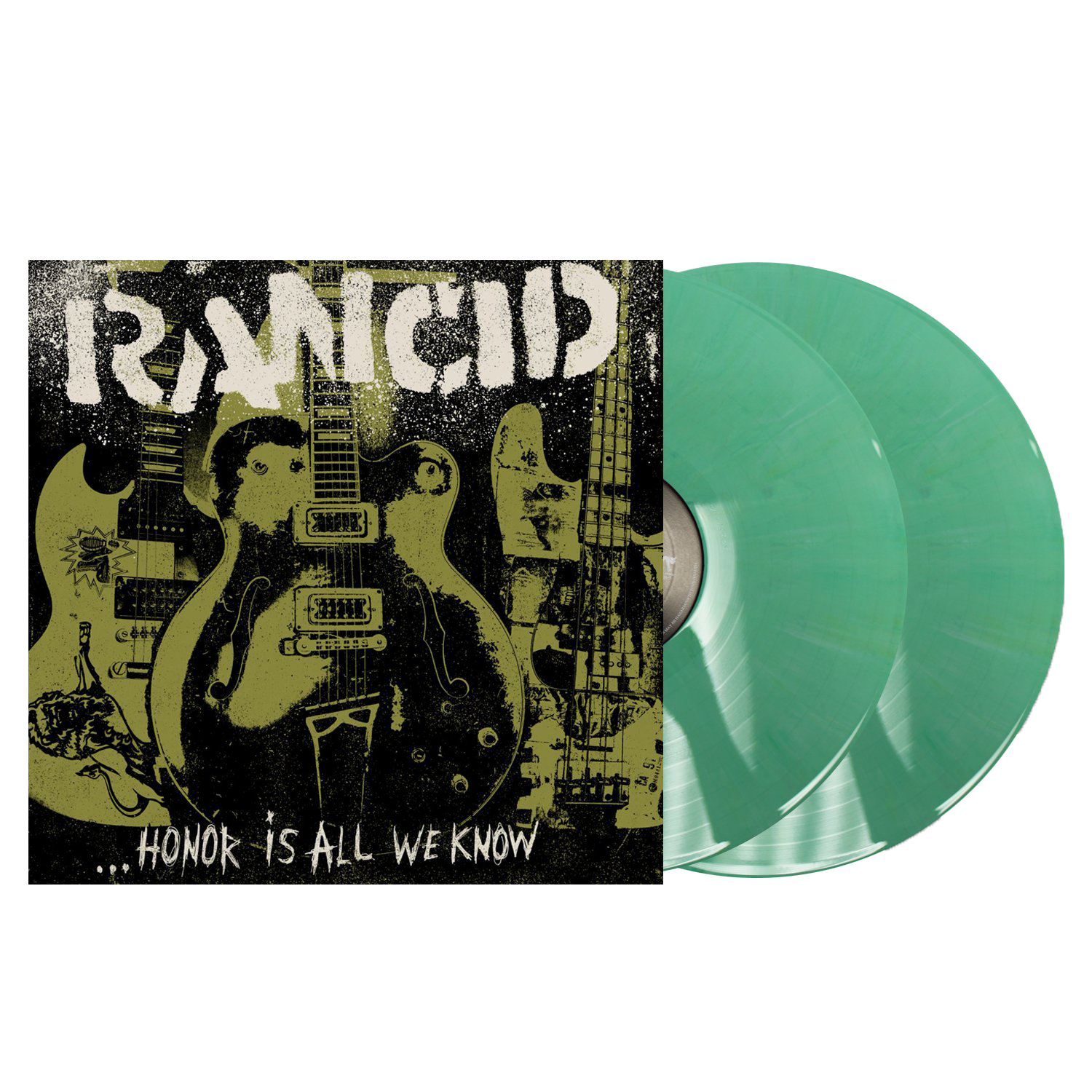 rancid-honor-is-all-we-know-lp-green-yellow-swirl-vinyl image 1