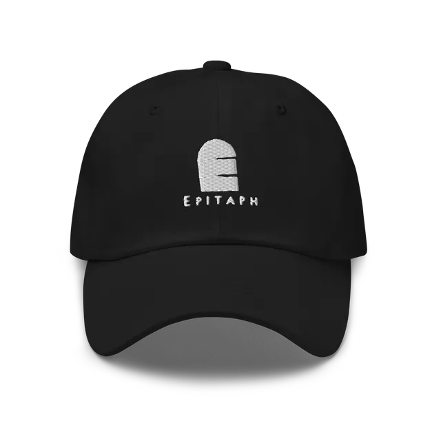 epitaph-records-tombstone-logo-cap-dad-hat-schwarz image 1