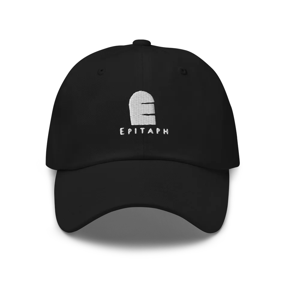 epitaph-records-tombstone-logo-cap-dad-hat-schwarz image 1