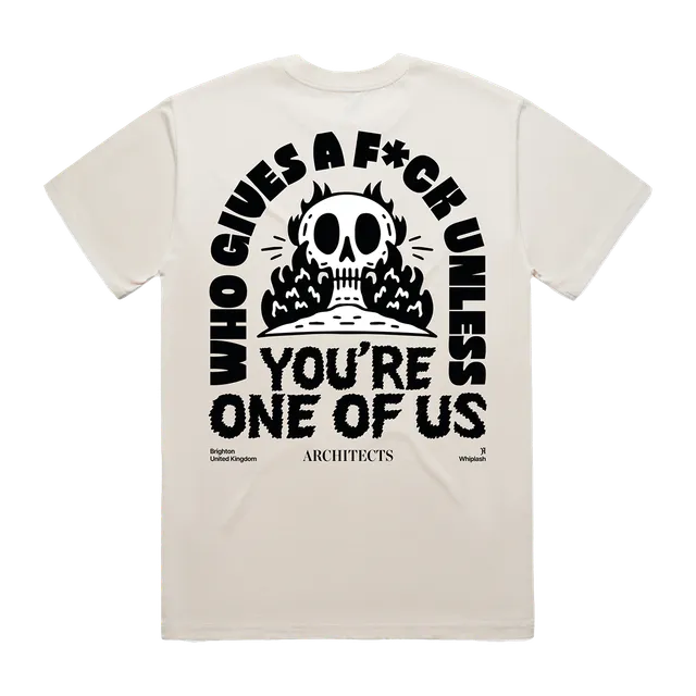 architects-who-gives-a-fuck-t-shirt-ecru-skeleton-baumwolle image 1