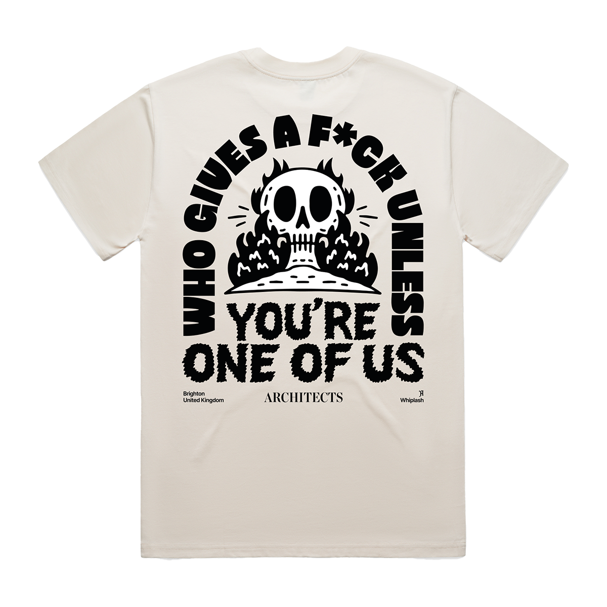 architects-who-gives-a-fuck-t-shirt-ecru-skeleton-baumwolle image 1