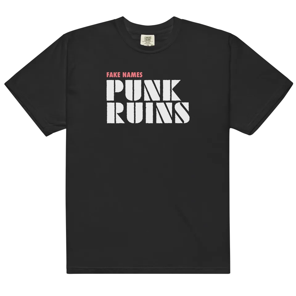 punk-ruins-t-shirt-schwarz-fake-names-logo-baumwolle image 1