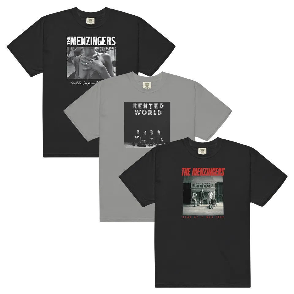 the-menzingers-t-shirt-bundle-3er-set-schwarz-grau-baumwolle image 1