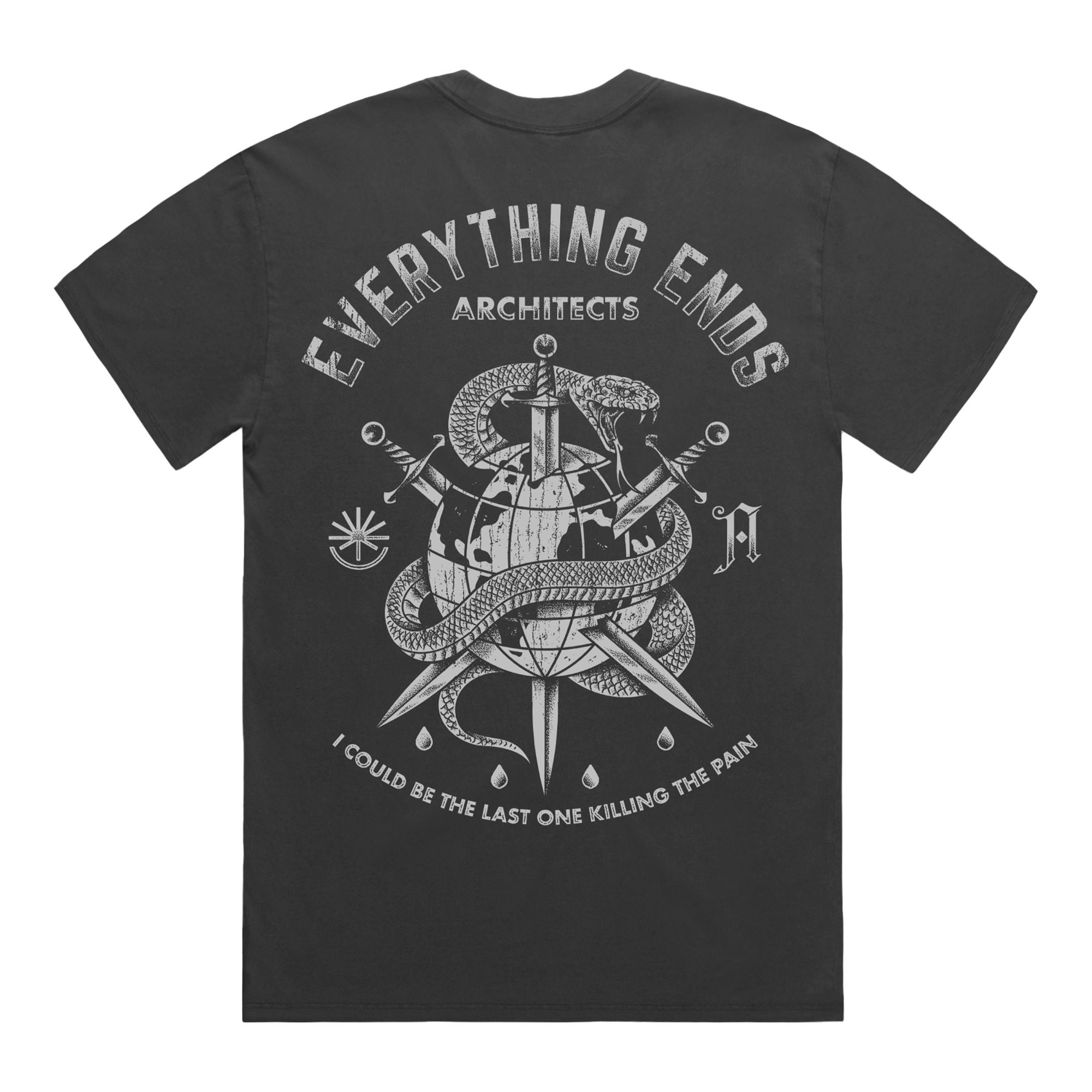 architects-apparel-everything-ends-globe-t-shirt-schwarz-baumwolle image 2