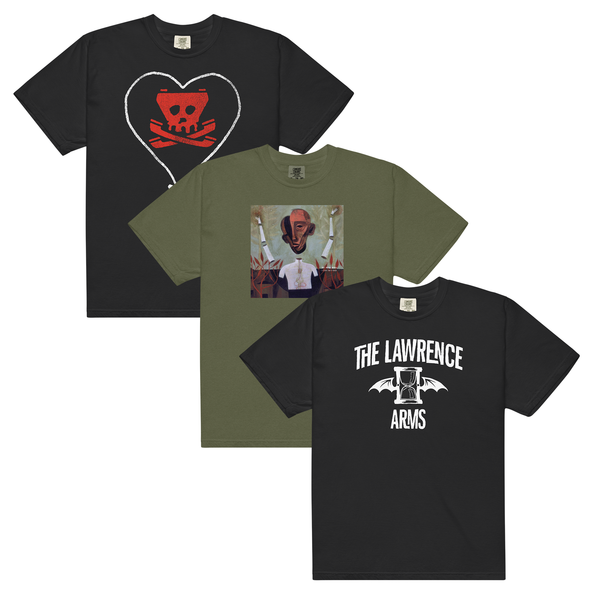 alkaline-trio-hot-water-music-lawrence-arms-t-shirt-bundle-3er image 1