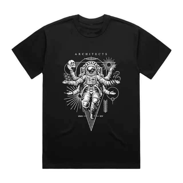 architects-apparel-astronaut-t-shirt-schwarz-baumwolle-regular-fit image 1
