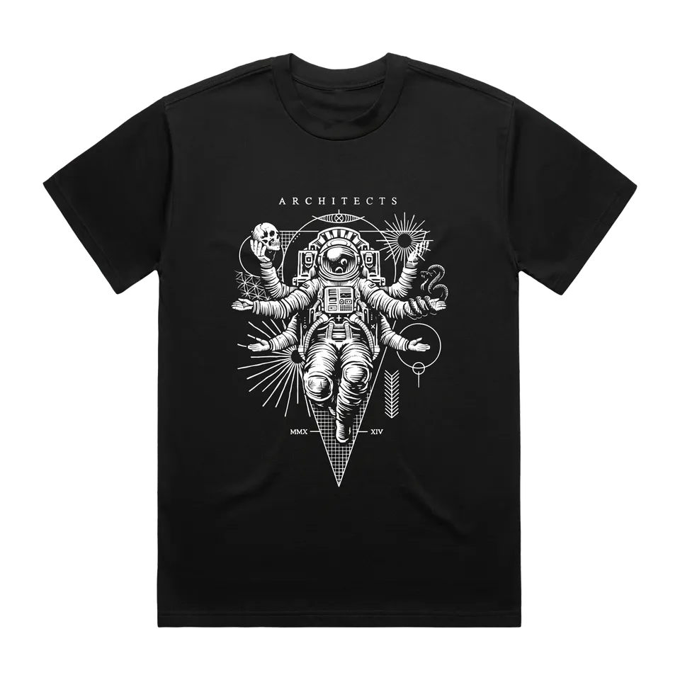 architects-apparel-astronaut-t-shirt-schwarz-baumwolle-regular-fit image 1