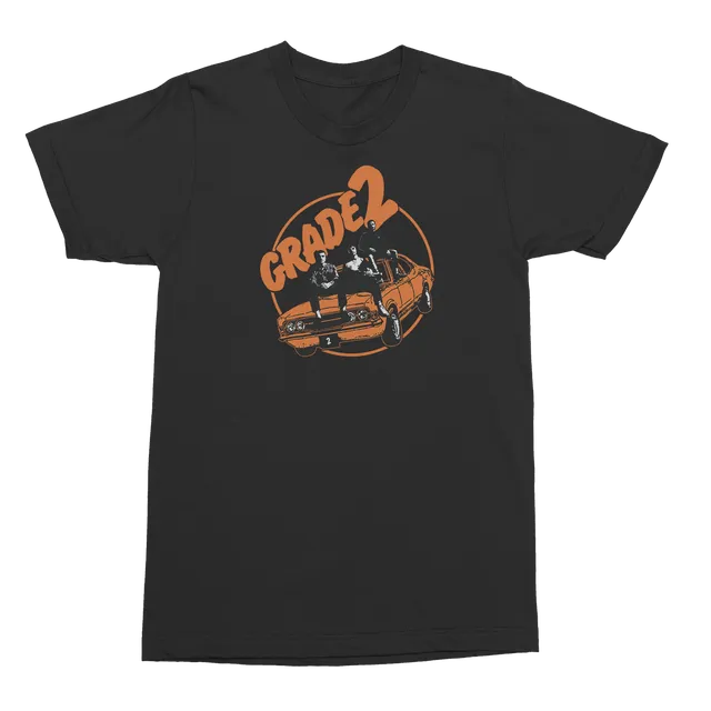 grade-2-car-t-shirt-schwarz-baumwolle-band-shirt image 1