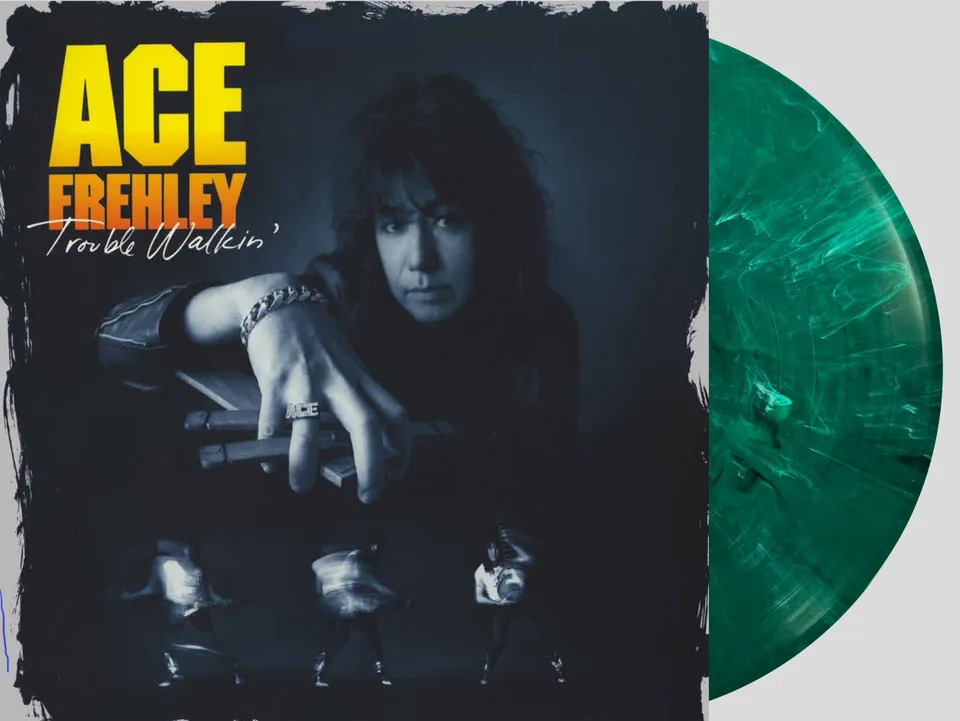 friday-music-hard-rock-ace-frehley-trouble-walkin-lp-gr-n-gatefold image 1