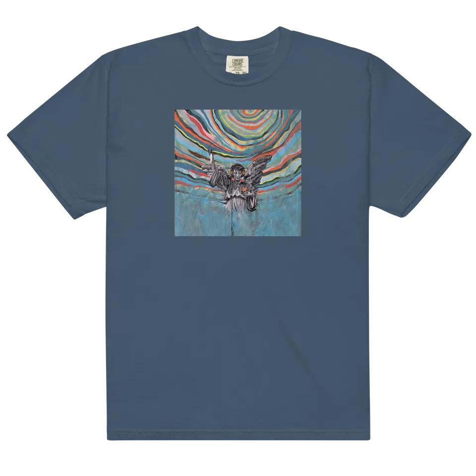 same-old-wasted-wonderful-world-t-shirt-blau-baumwolle image 1