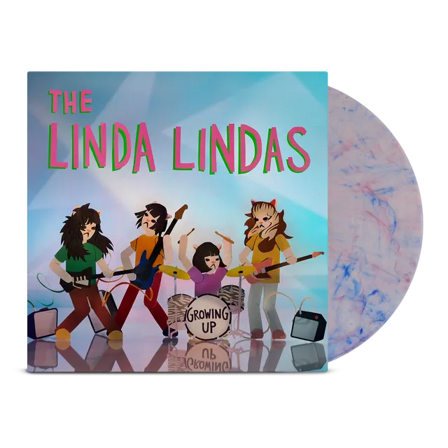 the-linda-lindas-growing-up-lp-vinyl-clear-blue-pink image 1
