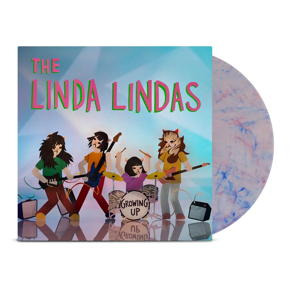 the-linda-lindas-growing-up-lp-vinyl-clear-blue-pink image 1