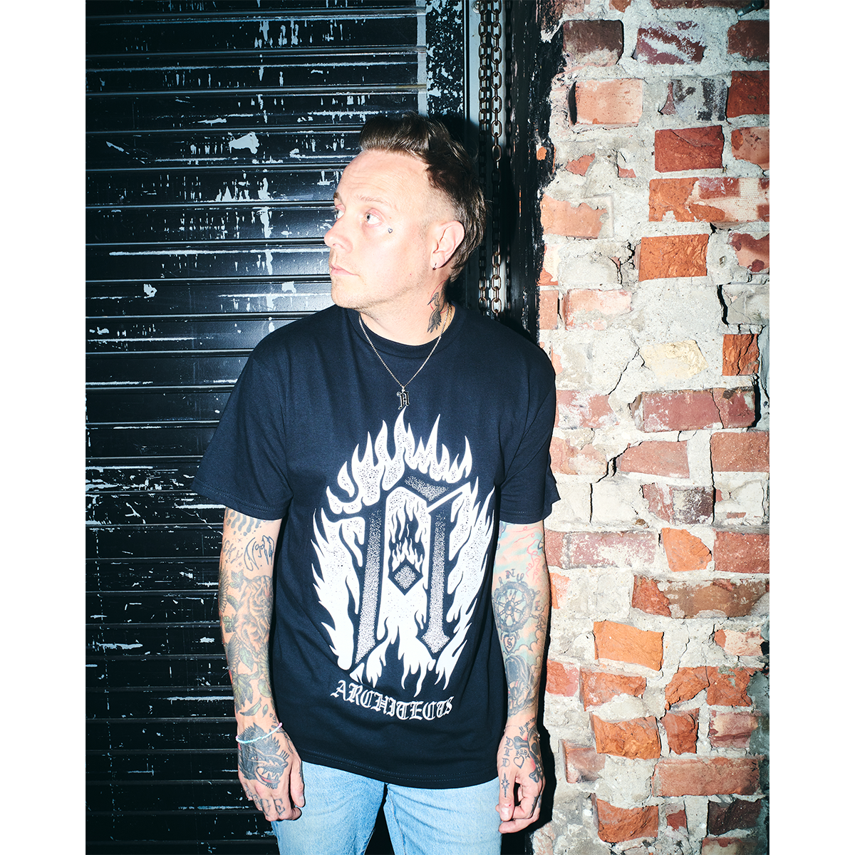 architects-flaming-a-2025-eu-tour-t-shirt-schwarz image 3