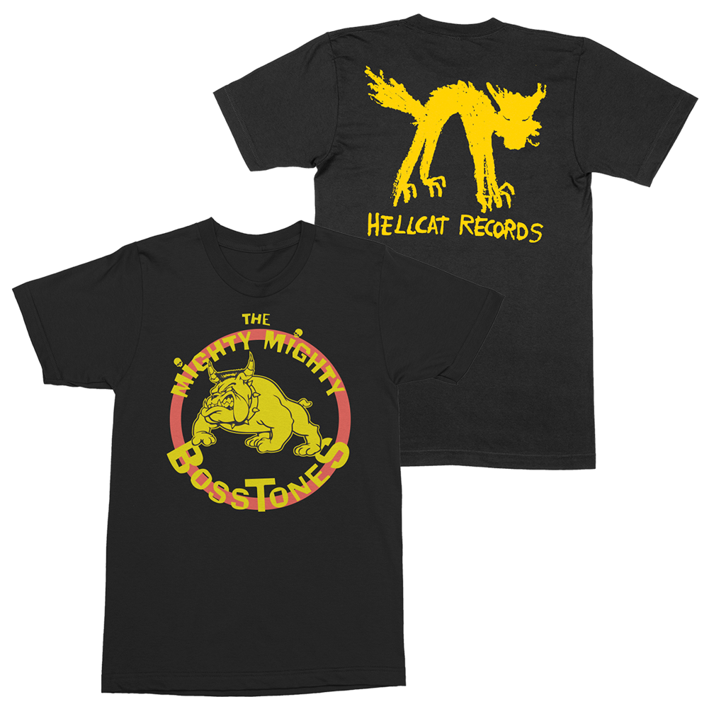 hellcat-records-bulldog-logo-t-shirt-schwarz-baumwolle image 1