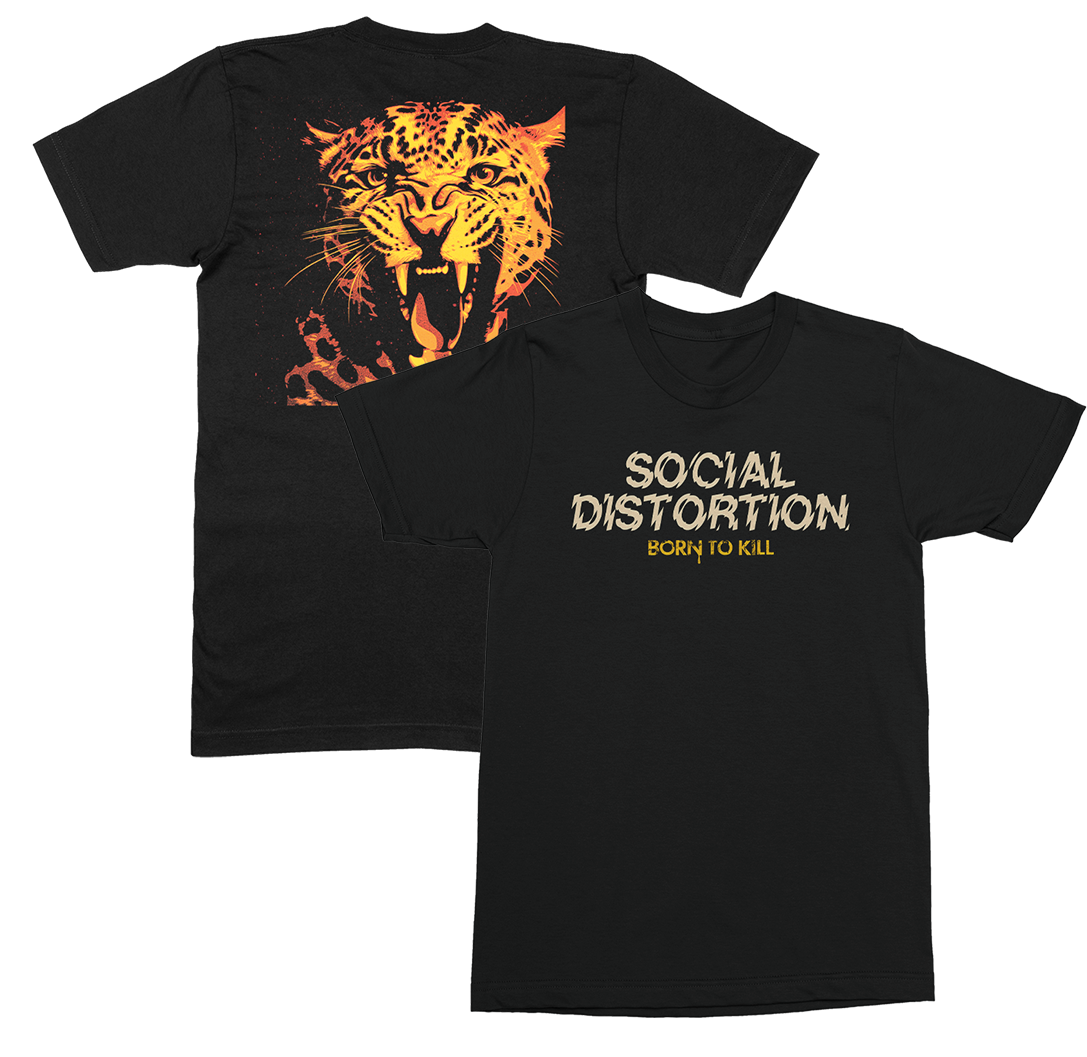 social-distortion-leopard-t-shirt-schwarz image 1