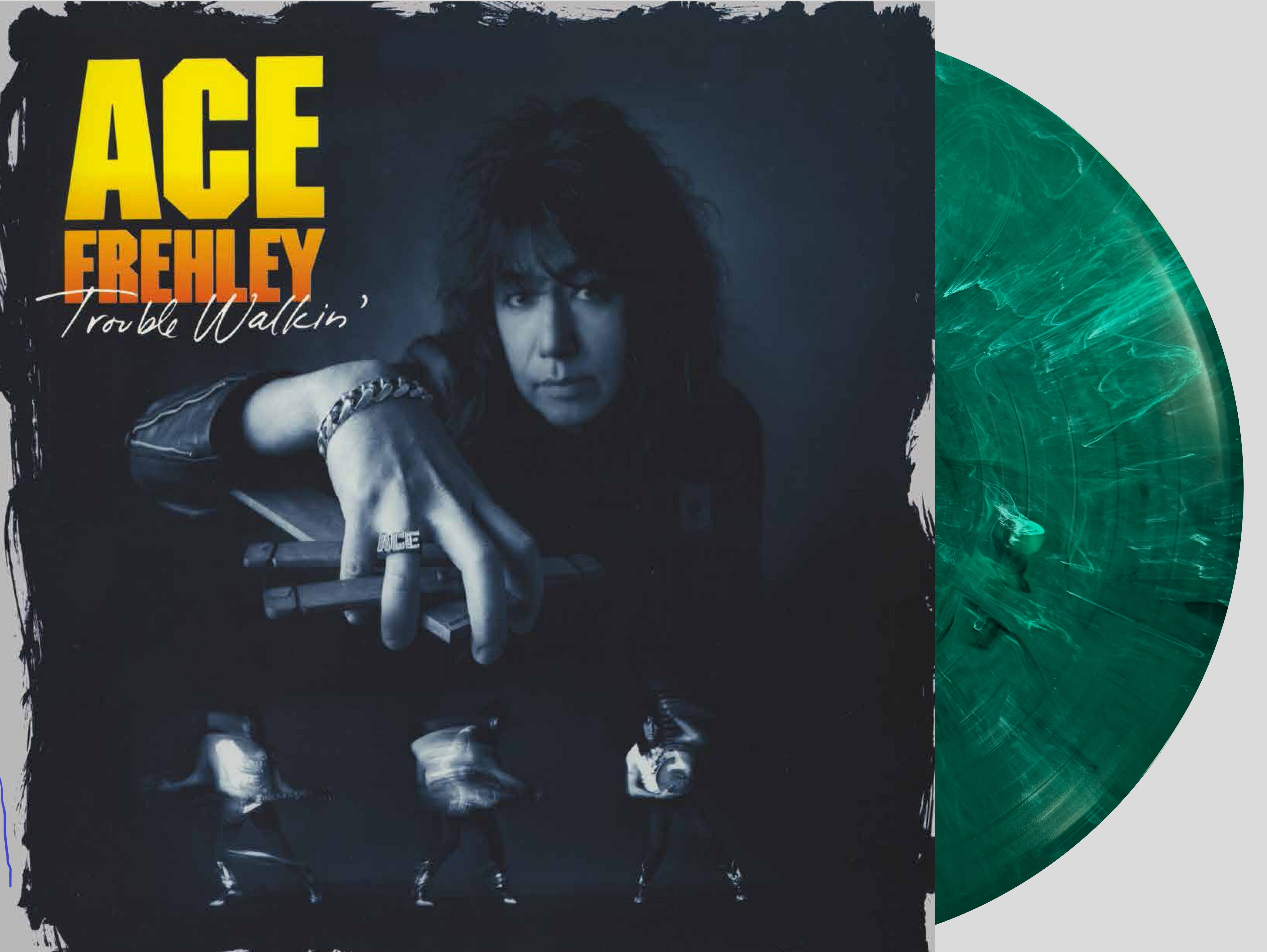 friday-music-hard-rock-ace-frehley-trouble-walkin-lp-gr-n-gatefold image 1