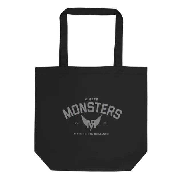 monsters-tote-bag-schwarz-bio-baumwolle image 1