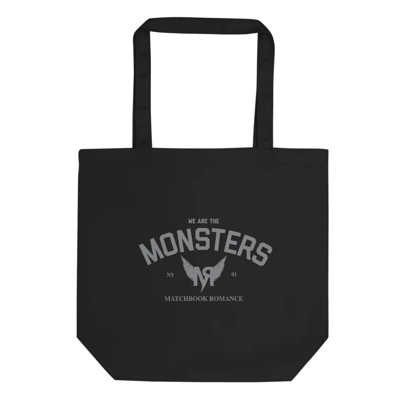 monsters-tote-bag-schwarz-bio-baumwolle image 1