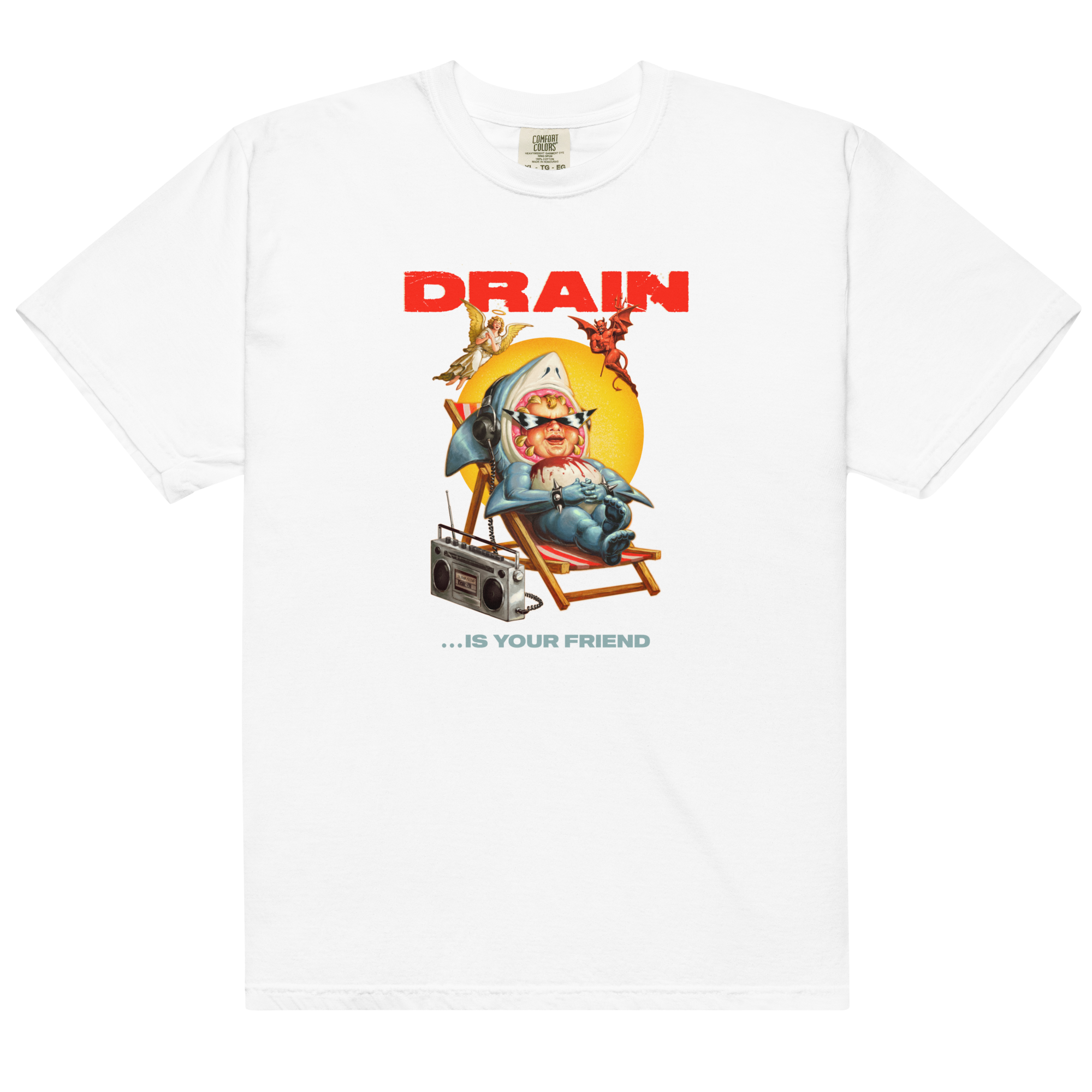 drain-is-your-friend-t-shirt-wei-baumwolle image 1