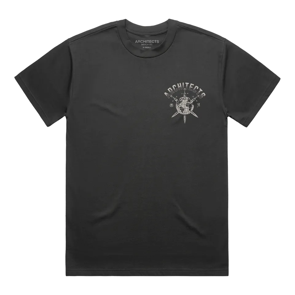 architects-apparel-everything-ends-globe-t-shirt-schwarz-baumwolle image 1