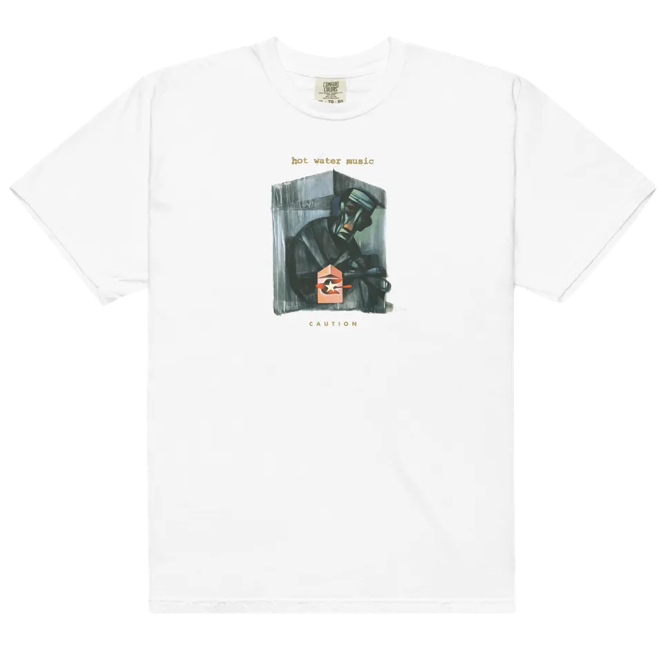 hot-water-music-caution-t-shirt-wei-baumwolle image 1