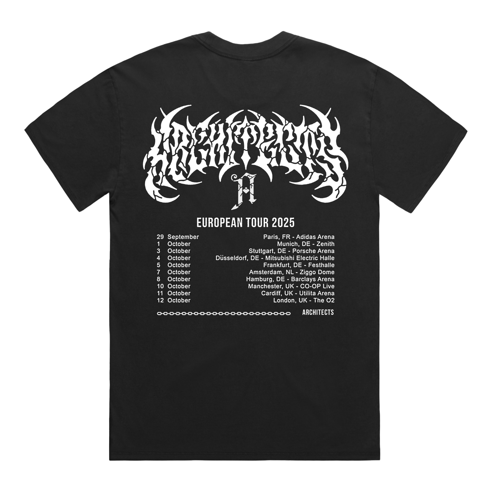 architects-hands-of-the-reaper-tour-t-shirt-schwarz-baumwolle image 2