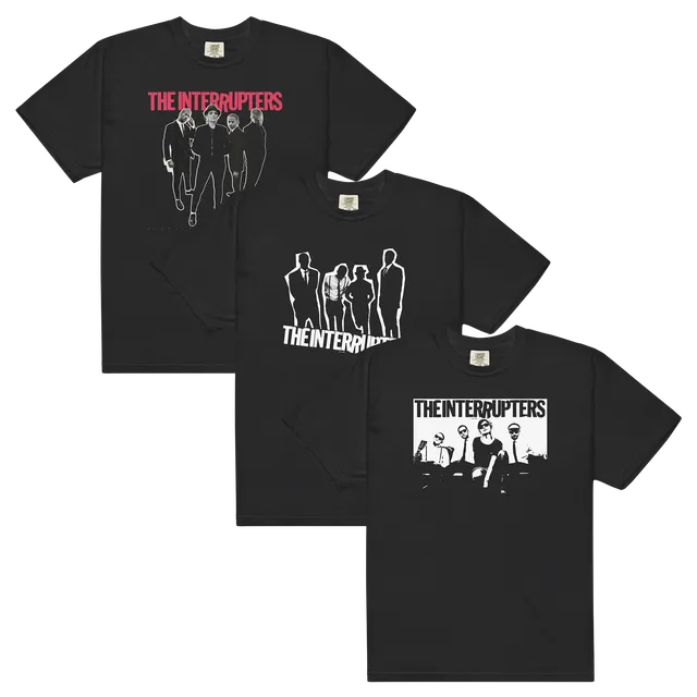 the-interrupters-t-shirt-bundle-3x-schwarz-baumwolle image 1