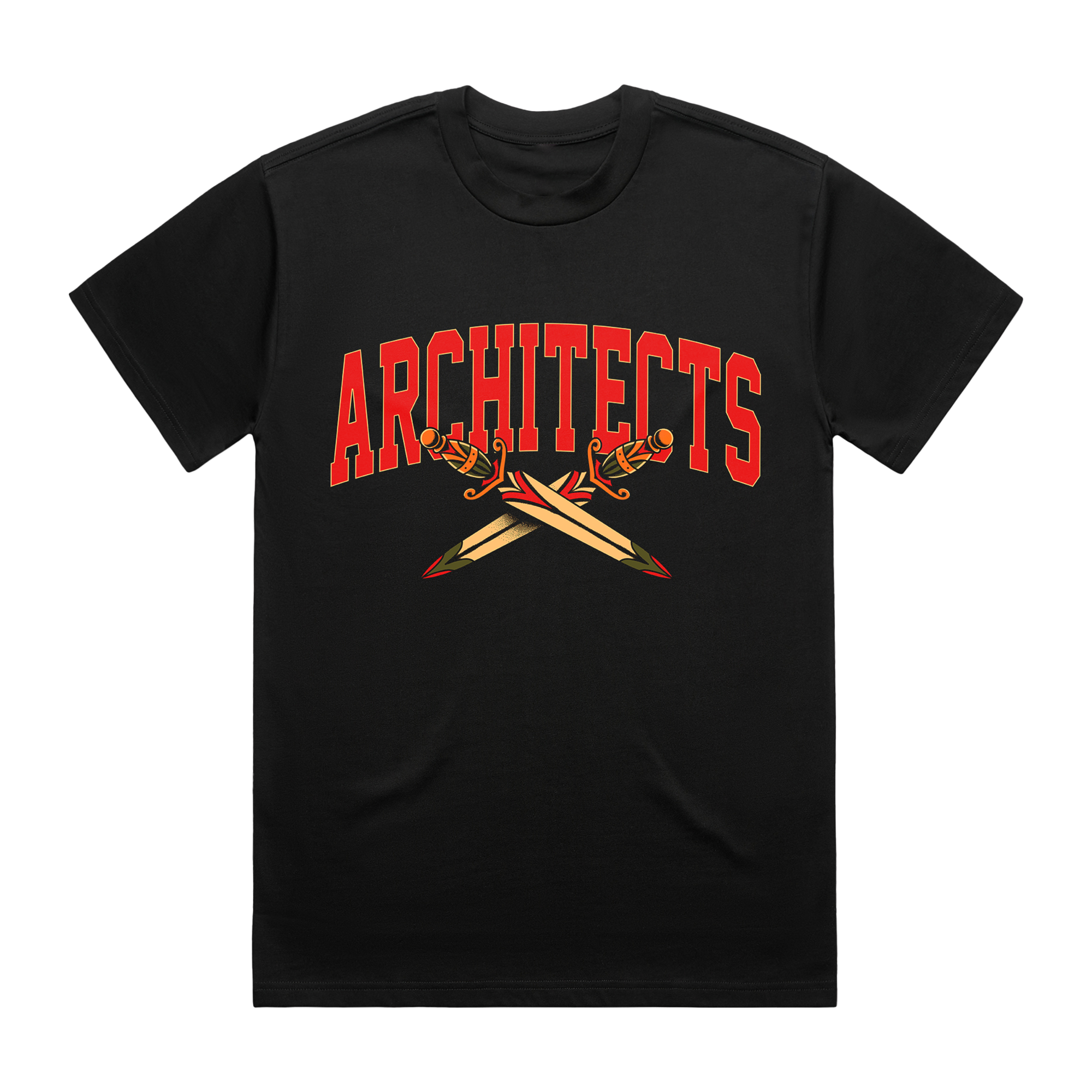 architects-tiger-knife-t-shirt-schwarz-tattoo-baumwolle image 1