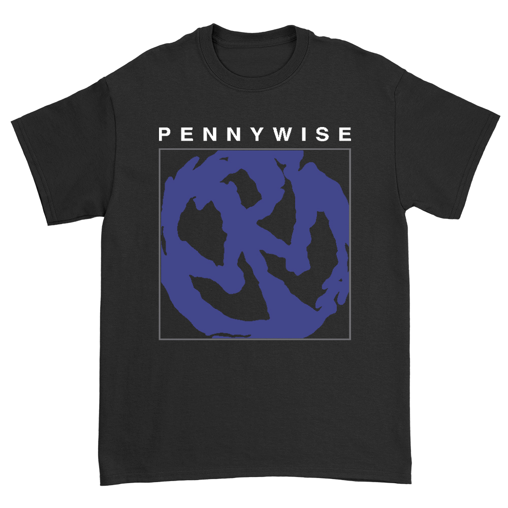 pennywise-blue-logo-t-shirt-schwarz-baumwolle-punk image 1