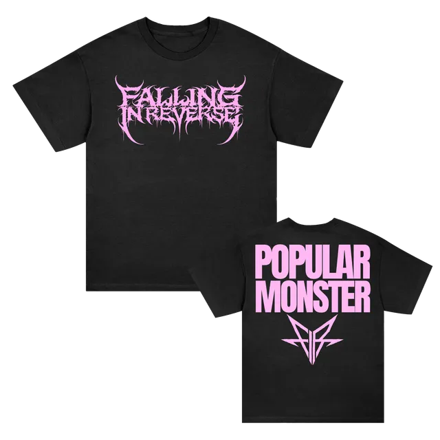 falling-in-reverse-popular-monster-text-tee-shirt-schwarz image 1