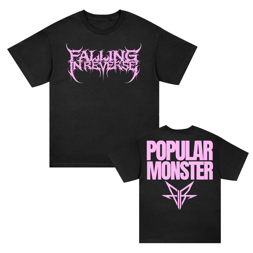falling-in-reverse-popular-monster-text-tee-shirt-schwarz image 1