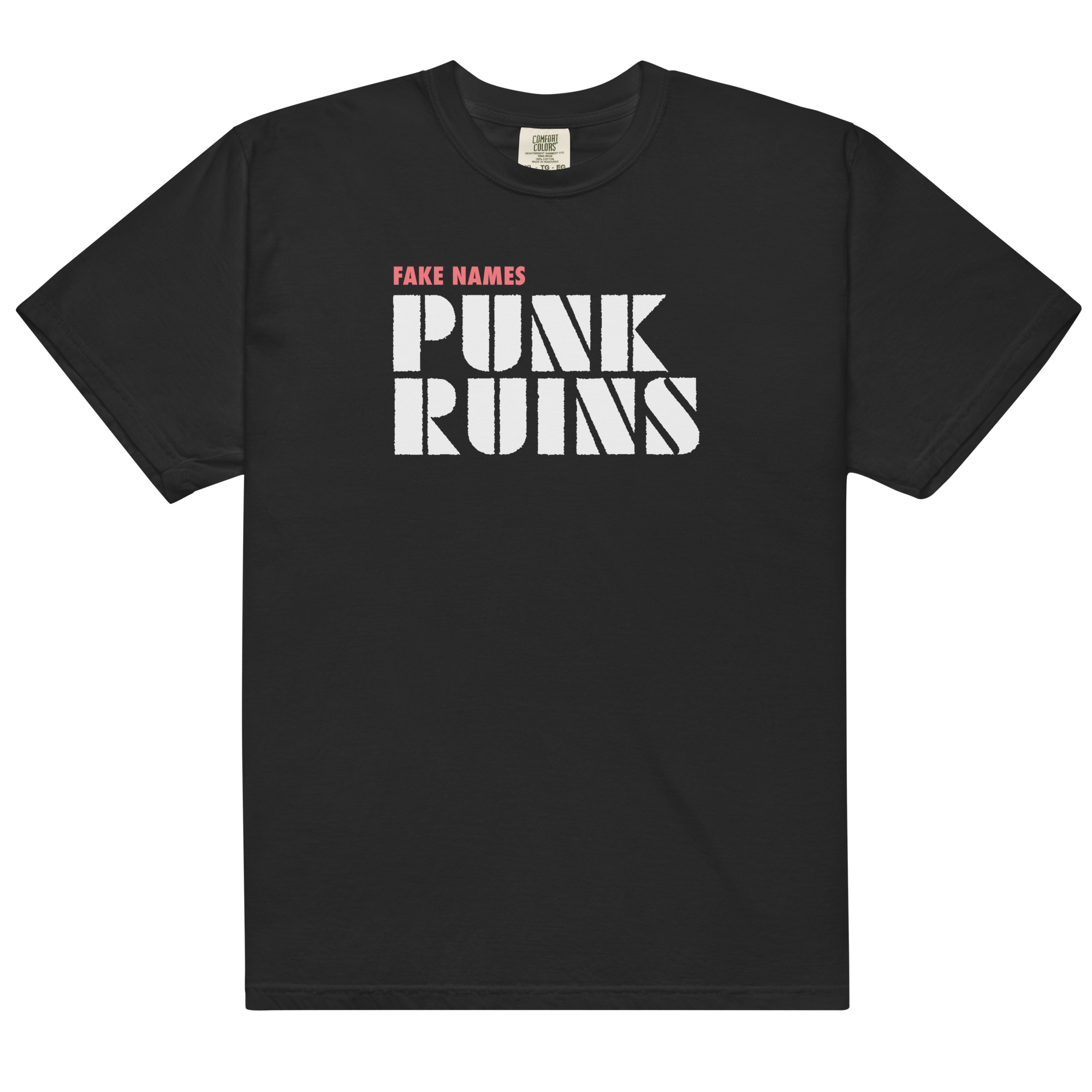 punk-ruins-t-shirt-schwarz-fake-names-logo-baumwolle image 1