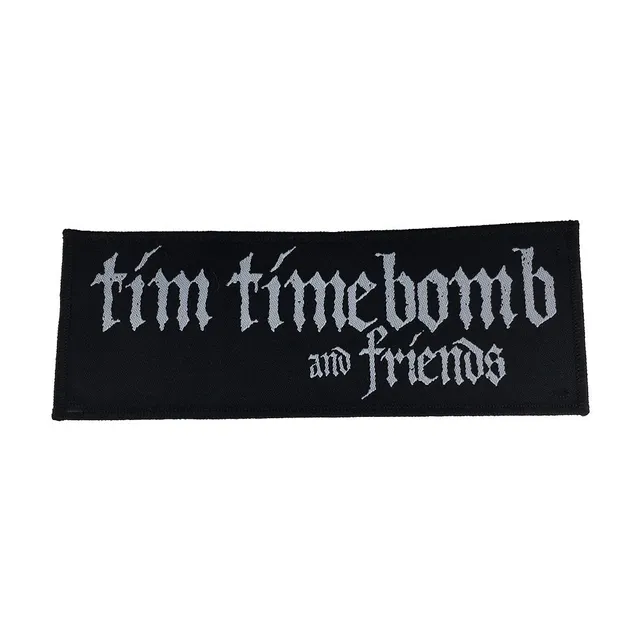 tim-timebomb-friends-logo-patch-aufn-her-schwarz-silber image 1