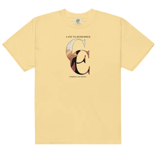common-courtesy-t-shirt-gelb-baumwolle-print image 1