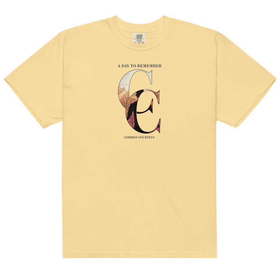 common-courtesy-t-shirt-gelb-baumwolle-print image 1