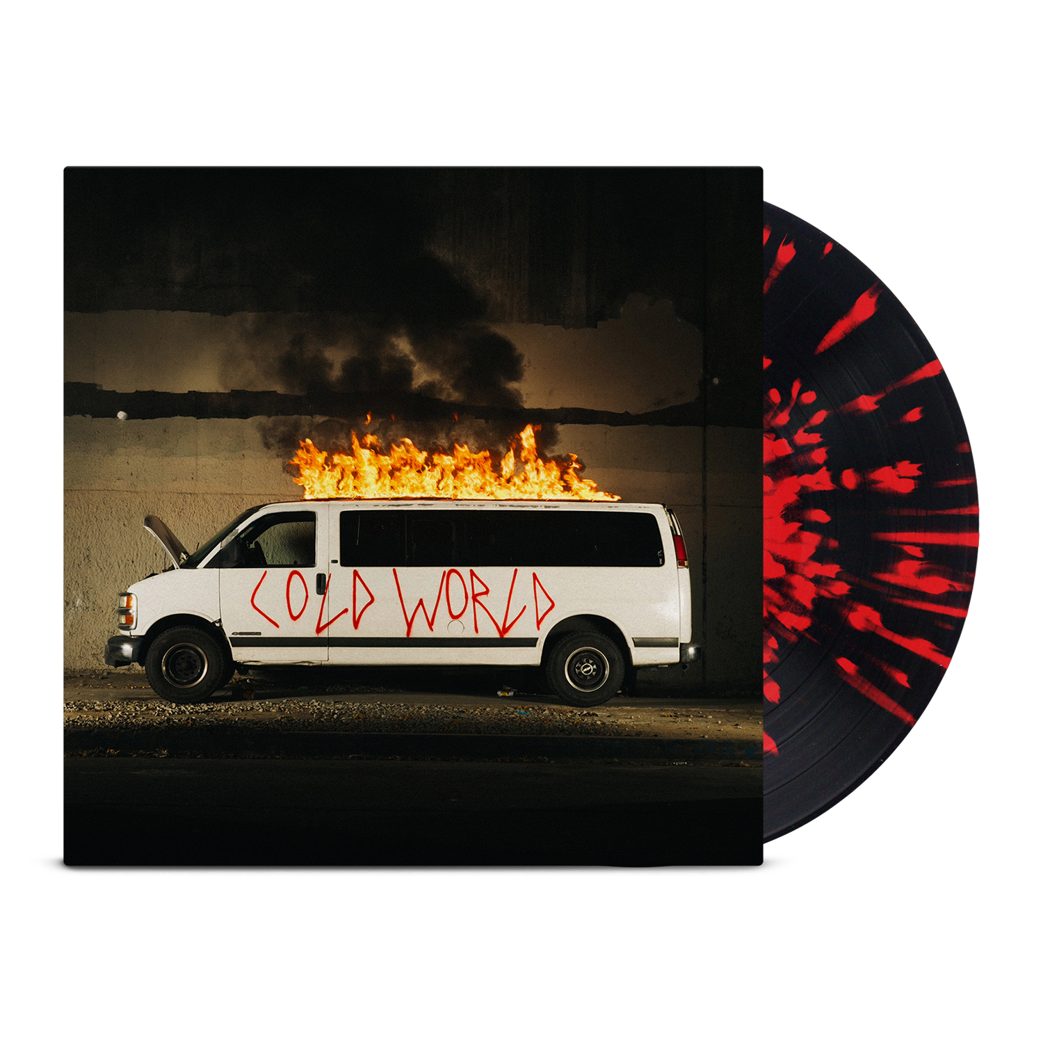 death-lens-cold-world-lp-black-red-splatter-vinyl-limitiert image 1