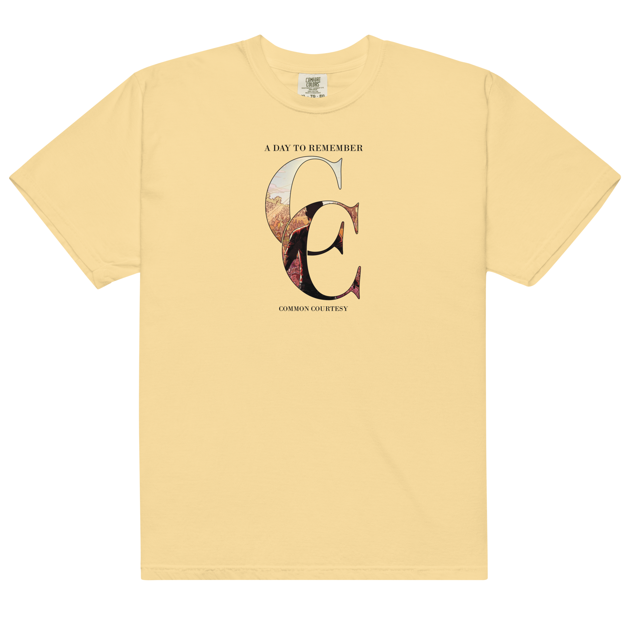 common-courtesy-t-shirt-gelb-baumwolle-print image 1